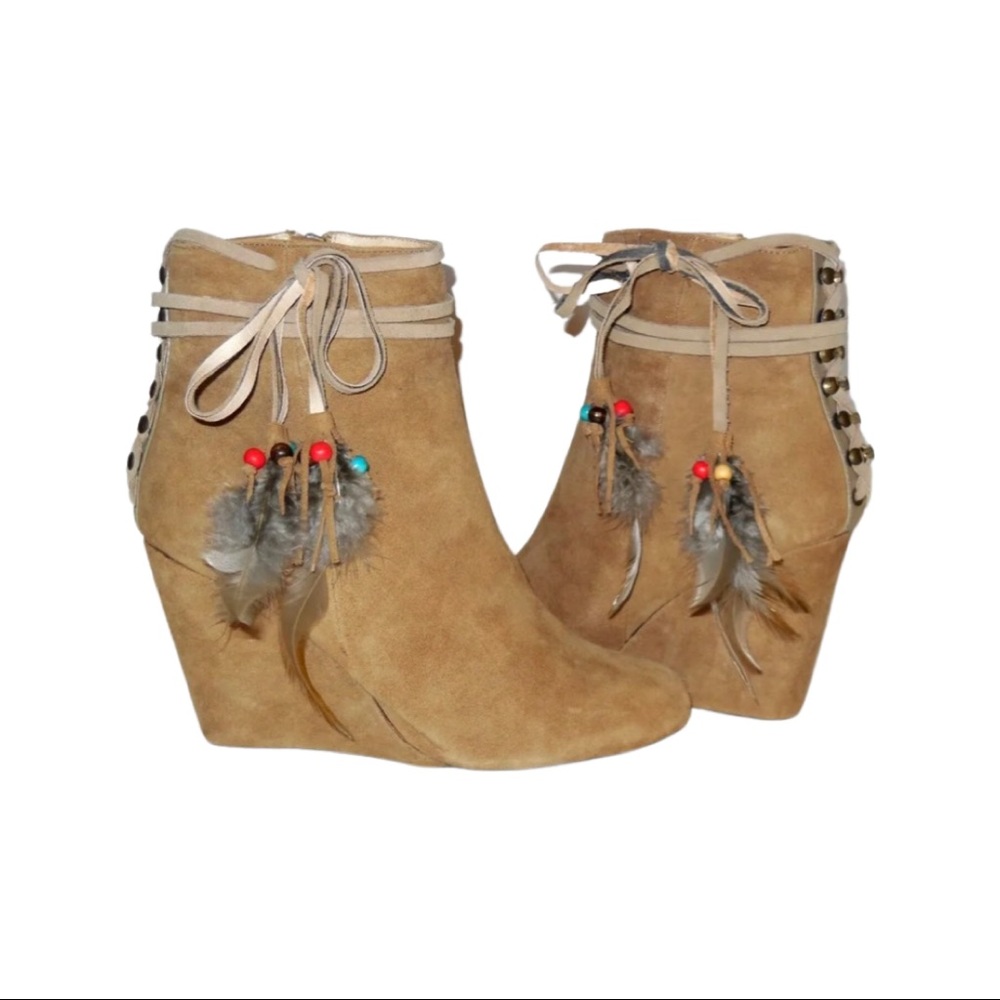 Madison Harding wedge booties. Sz 8.5/9